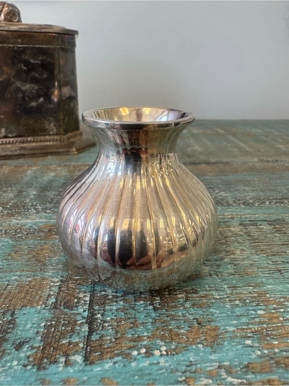 RESTORATION HARDWARE small silver plated bud vase